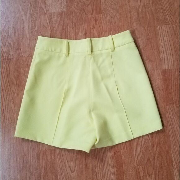 Milly Yellow Hayden Trouser Shorts sz 0 - Picture 5 of 8